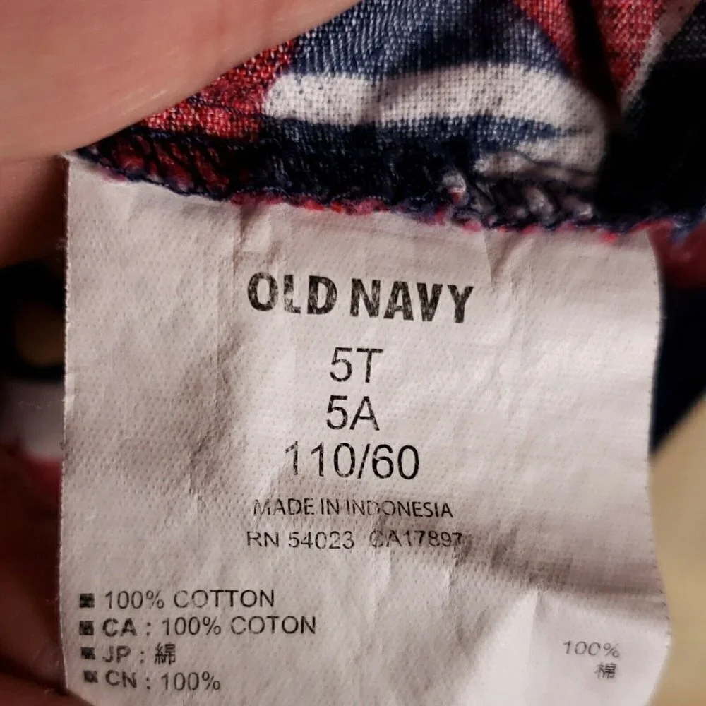 Old Navy Women's Toddler Navy Red Floral Sundress 5T